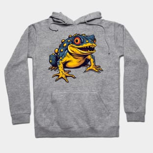 Carnivorous toad, blue and yellow Hoodie